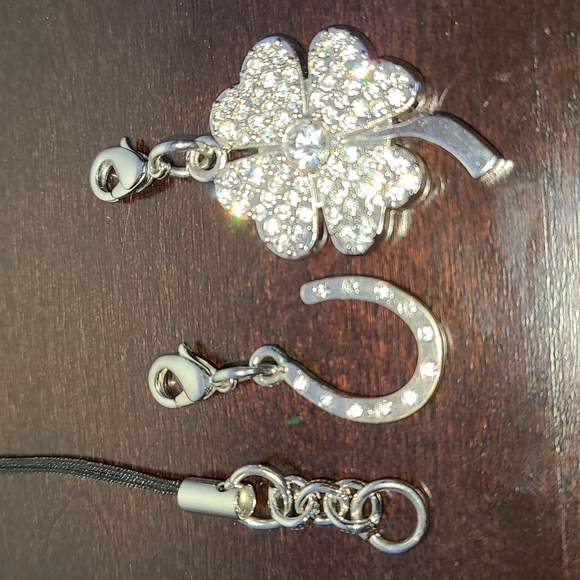 Lucky charms: Horseshoe and 4 leaf clover with crystals - Picture 5 of 15